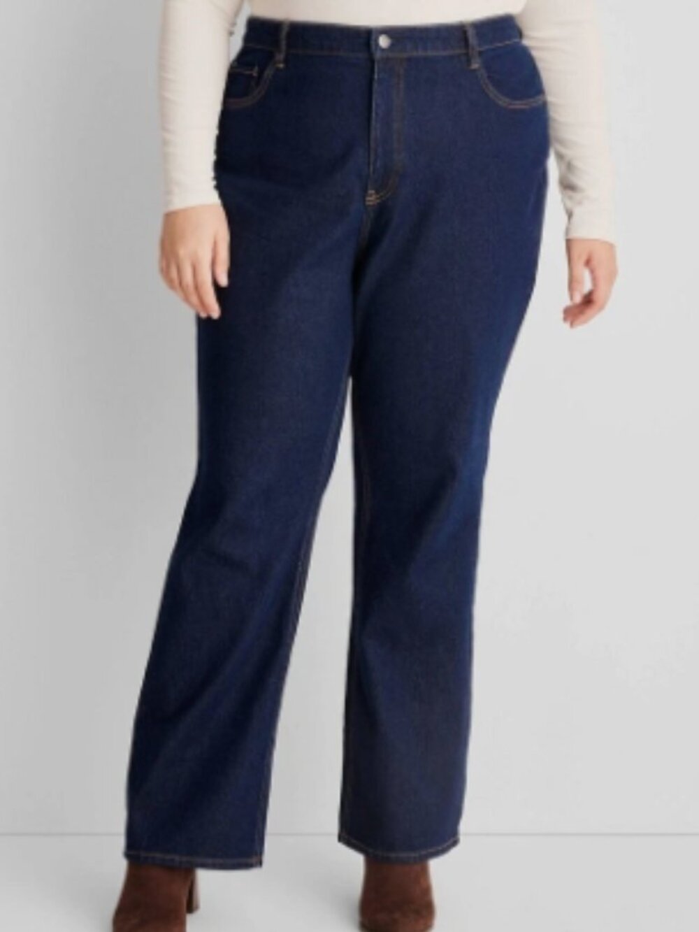 Future Collective Flare Jeans Non-Stretch Cotton Pockets Dark Blue